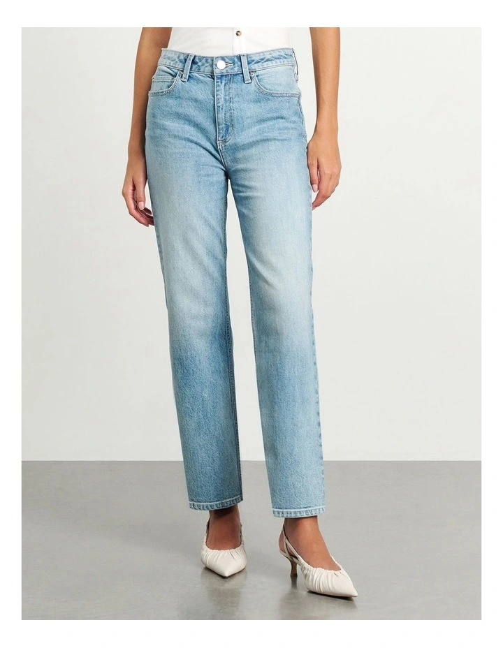 Riley Straight Crop Jeans in Light Vintage image 4