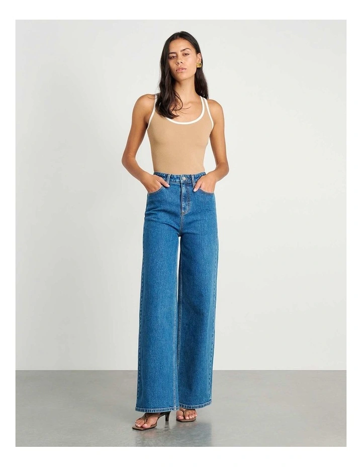 Sofia Marine Jeans in Blue Wash image 2