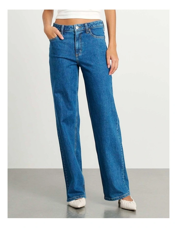 Billie Wide Leg Jean in Blue image 3