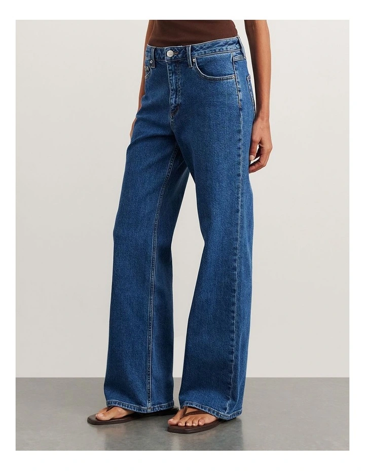 Billie Wide Leg Jean in Blue image 3
