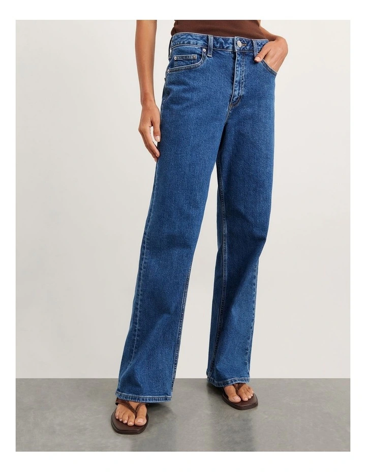 Billie Wide Leg Jean in Blue image 5