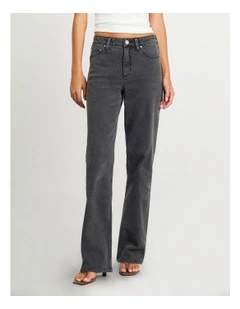 Billie Wide Leg Jean in Washed Black