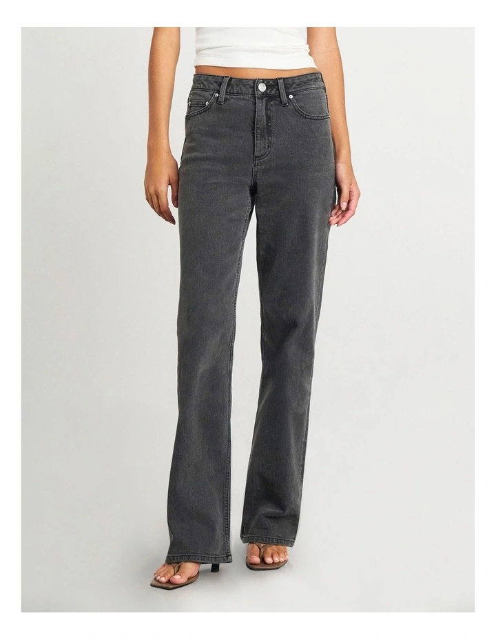 Billie Wide Leg Jean in Washed Black image 1