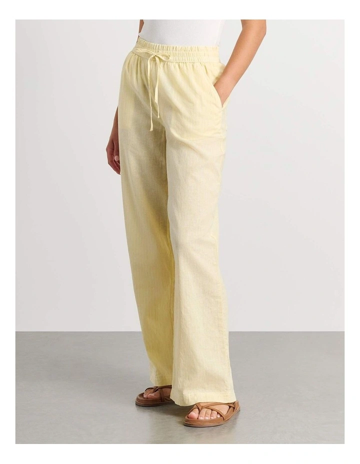 Jenni Stripe Pant in Yellow/White image 2