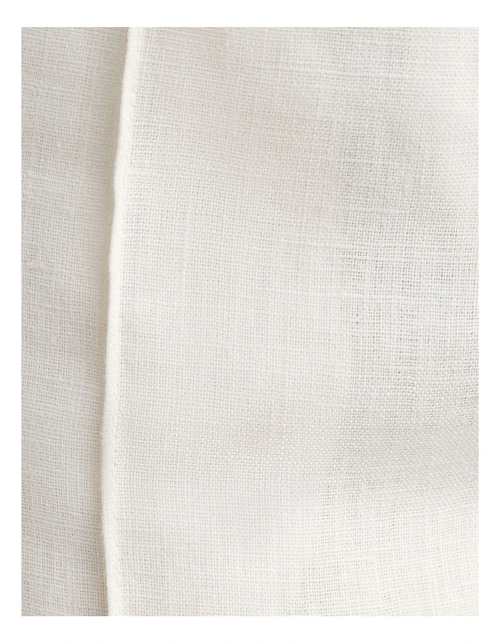 Kayla Linen Pintuck Pant in Milk image 7