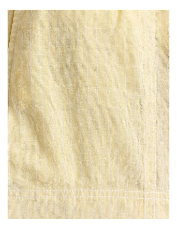 Gigi Stripe Shorts in Yellow/White image 6