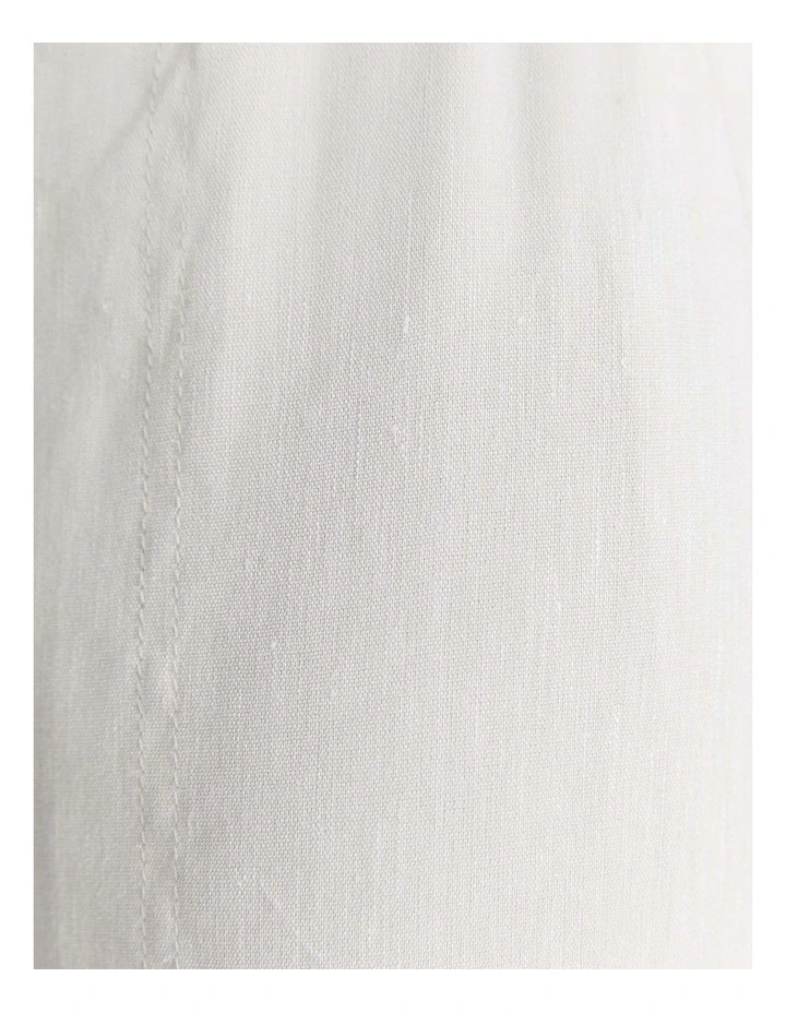 Rosa Crop Linen Pant in Beige image 6