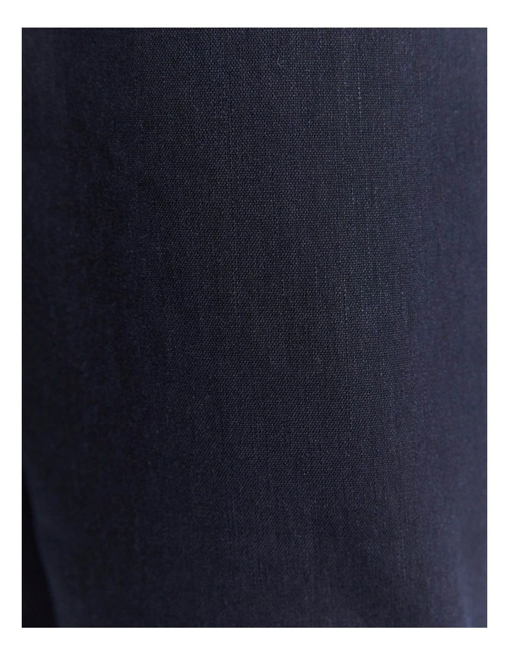 Rosa Crop Linen Pant in Blue image 6