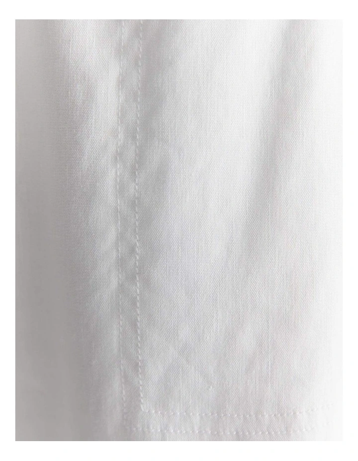 Rosa Crop Linen Pant in White image 6