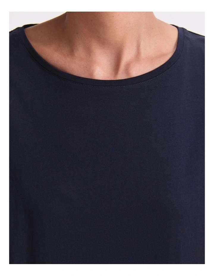 Mercerised Short Sleeve Tee in Navy image 7