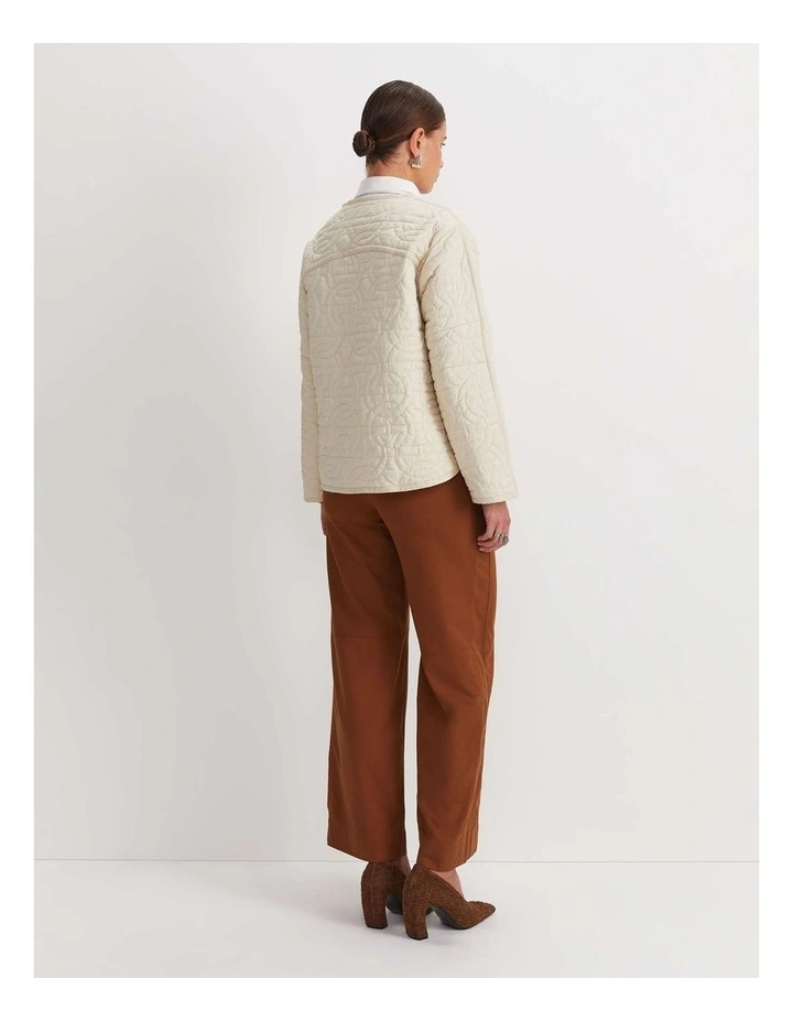 Gina Quilted Jacket in Cream image 3