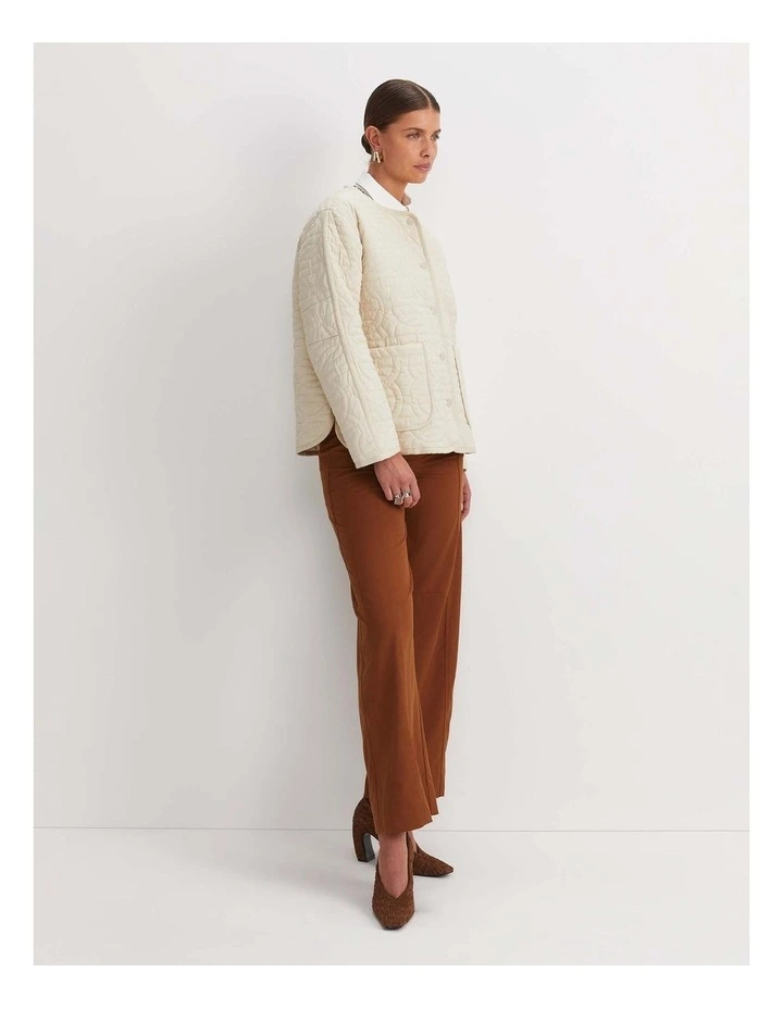 Gina Quilted Jacket in Cream image 4