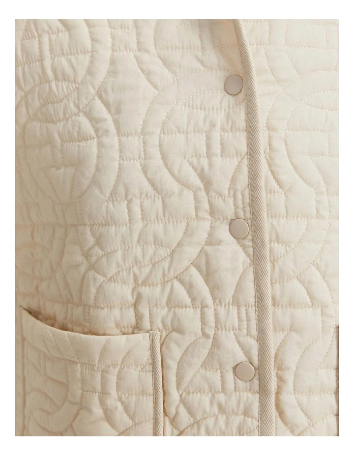 Gina Quilted Jacket in Cream image 5