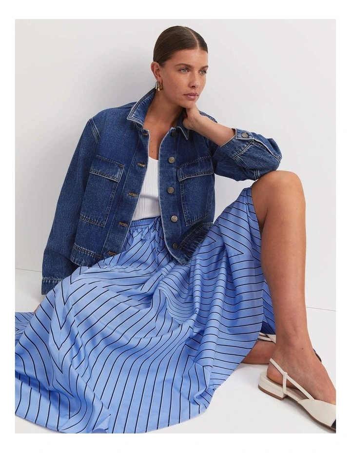 Gina Stripe Maxi Skirt image 5