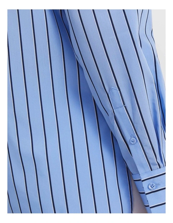 Gina Stripe Shirt in Blue image 3