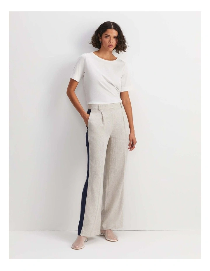 Freya Side Stripe Linen Pant image 2