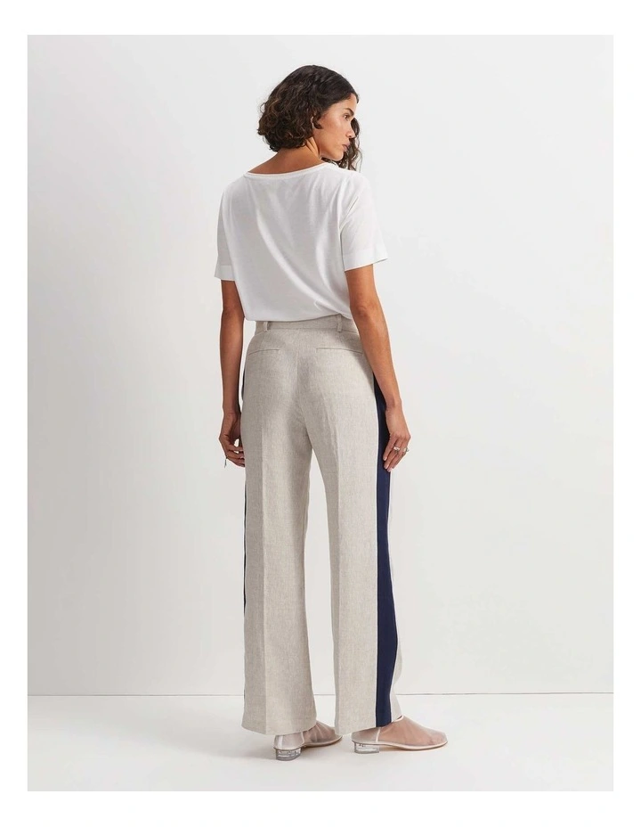 Freya Side Stripe Linen Pant image 4