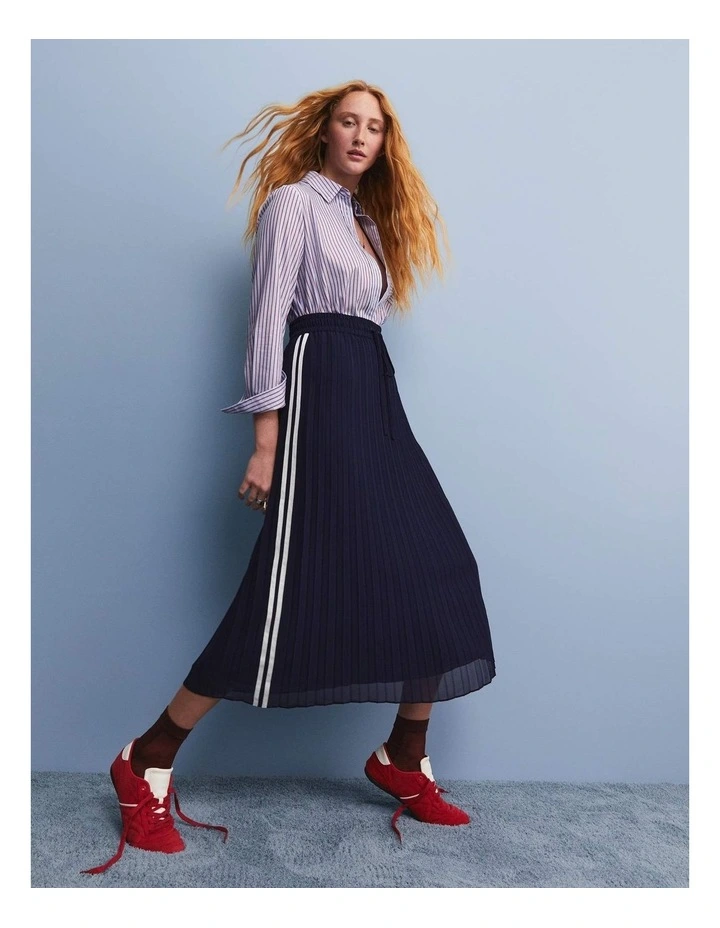 Lumi Pleated Midi Skirt image 4
