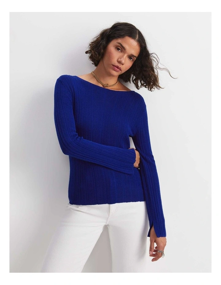 Silk Wool Rib Knit image 1