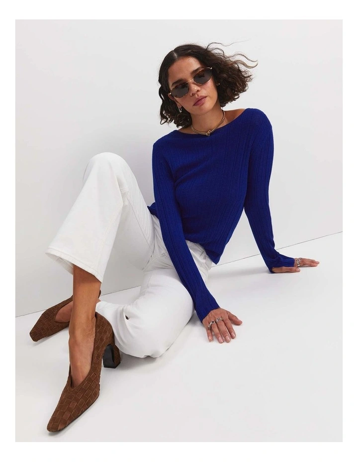 Silk Wool Rib Knit image 3