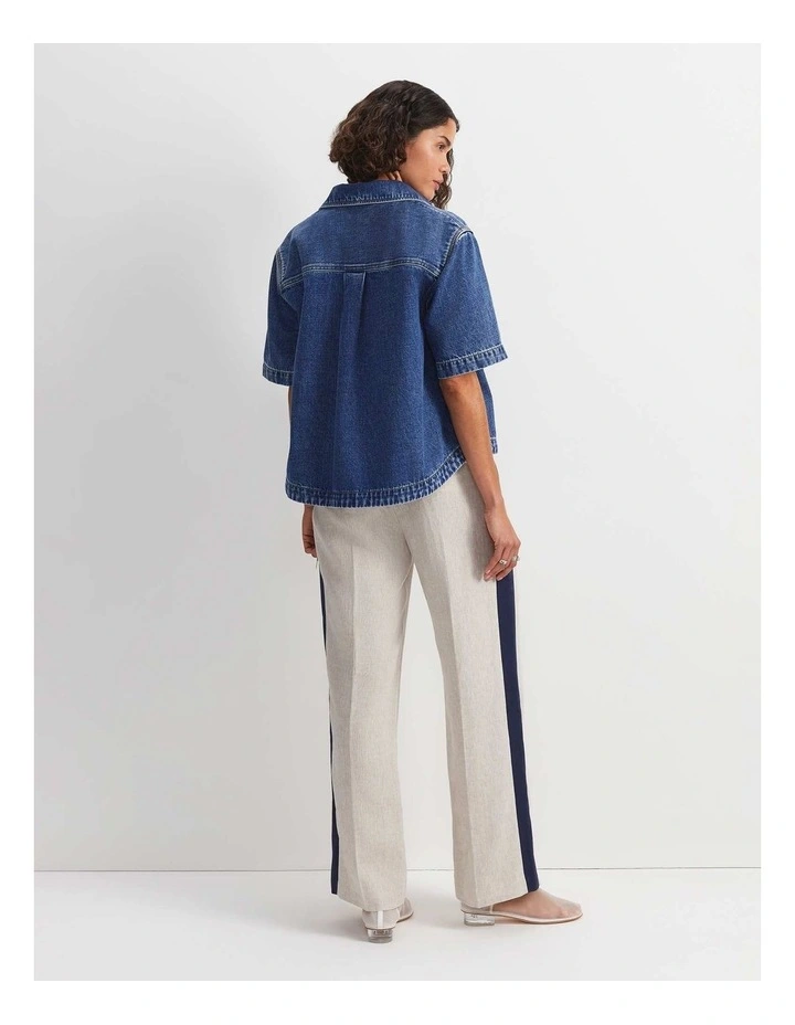 Allegra Crop Denim Shirt image 3