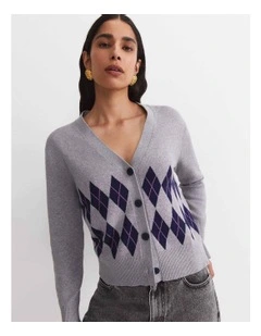 Lorri Argyle Cotton Cardigan