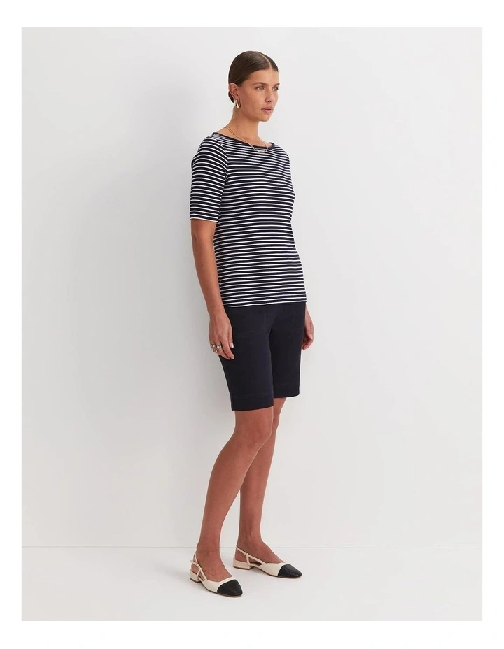 Heidi Boat Neck Half Sleeve Tee image 3
