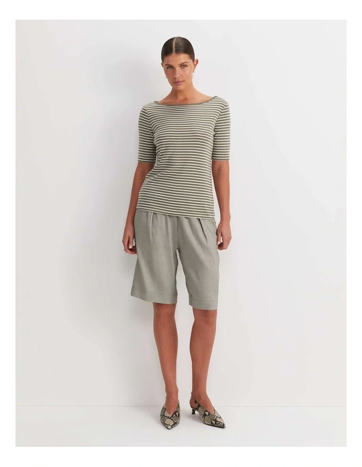 Heidi Boat Neck Half Sleeve Tee image 2