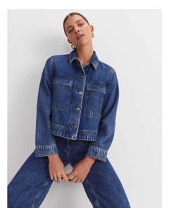 Allegra Denim Jacket in Mid Wash