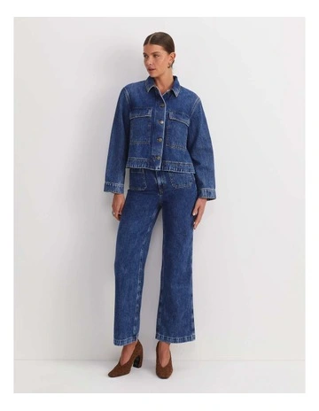 Allegra Denim Jacket in Mid Wash