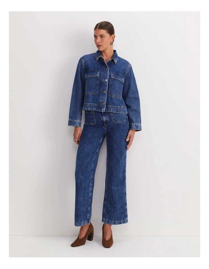 Allegra Denim Jacket in Mid Wash image 2