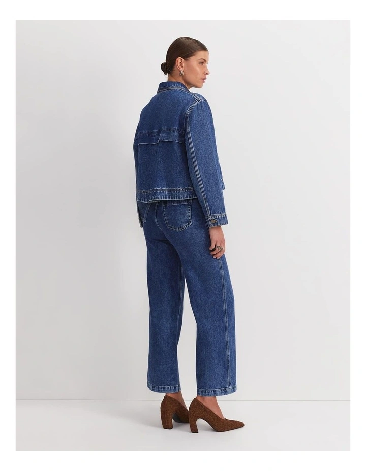 Allegra Denim Jacket in Mid Wash image 4