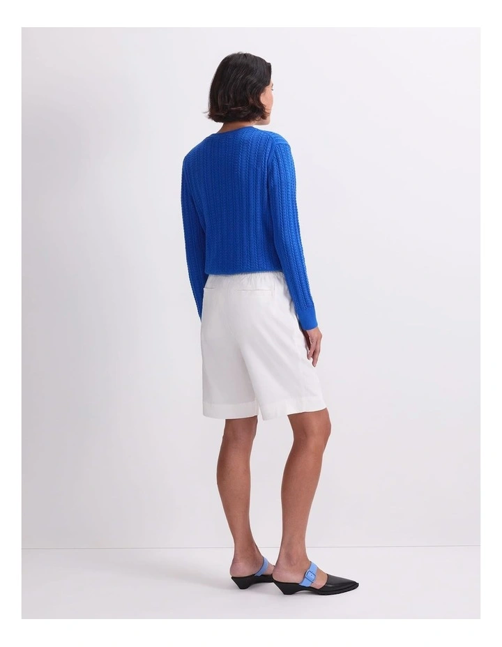 Rosa Linen Short in White image 2
