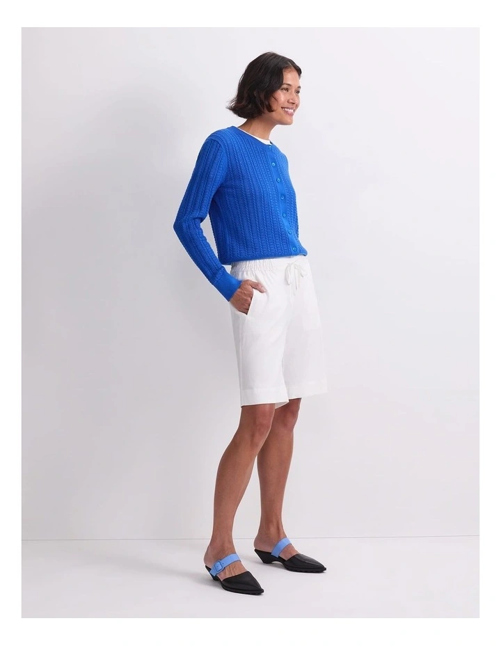 Rosa Linen Short in White image 3