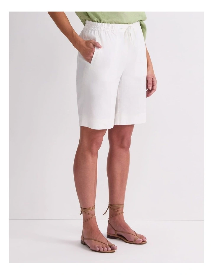 Rosa Linen Short in White image 4
