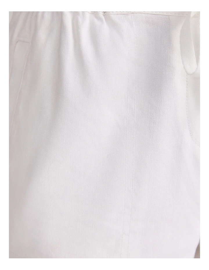 Rosa Linen Short in White image 6