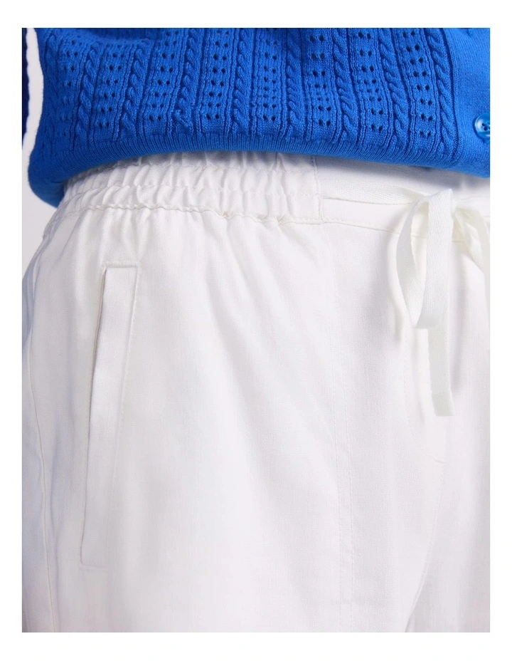 Rosa Linen Short in White image 7