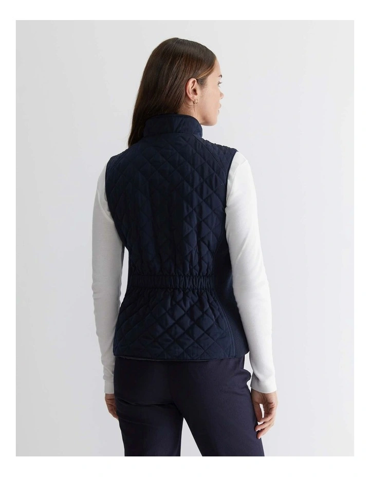 Vera Quilted Vest in Navy image 2