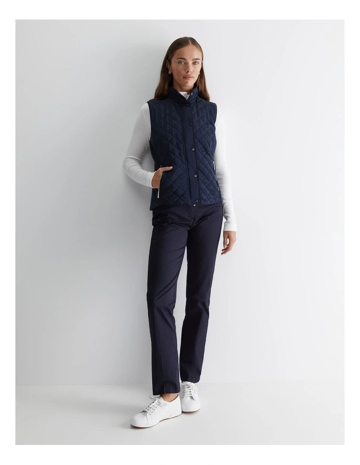 Vera Quilted Vest in Navy image 3