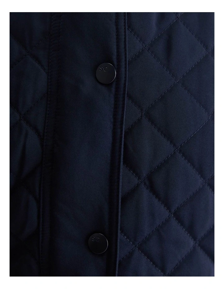 Vera Quilted Vest in Navy image 6