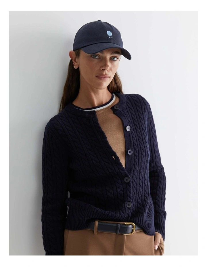 Cable Merino Cotton Cardigan image 1