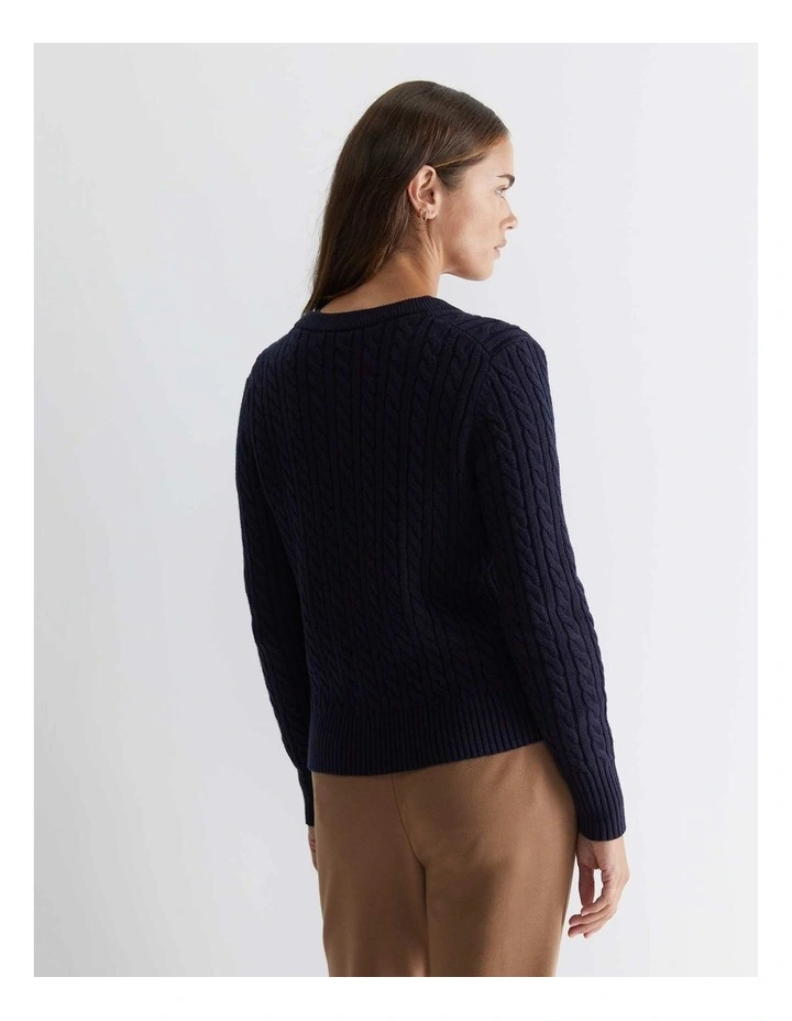 Cable Merino Cotton Cardigan image 2