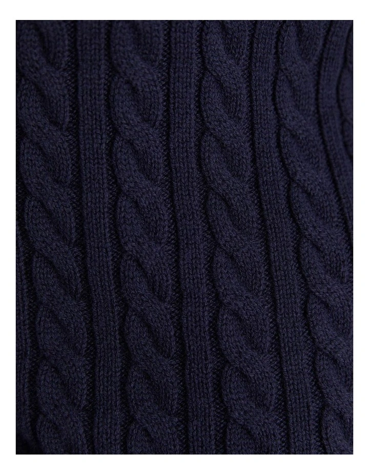 Cable Merino Cotton Cardigan image 5