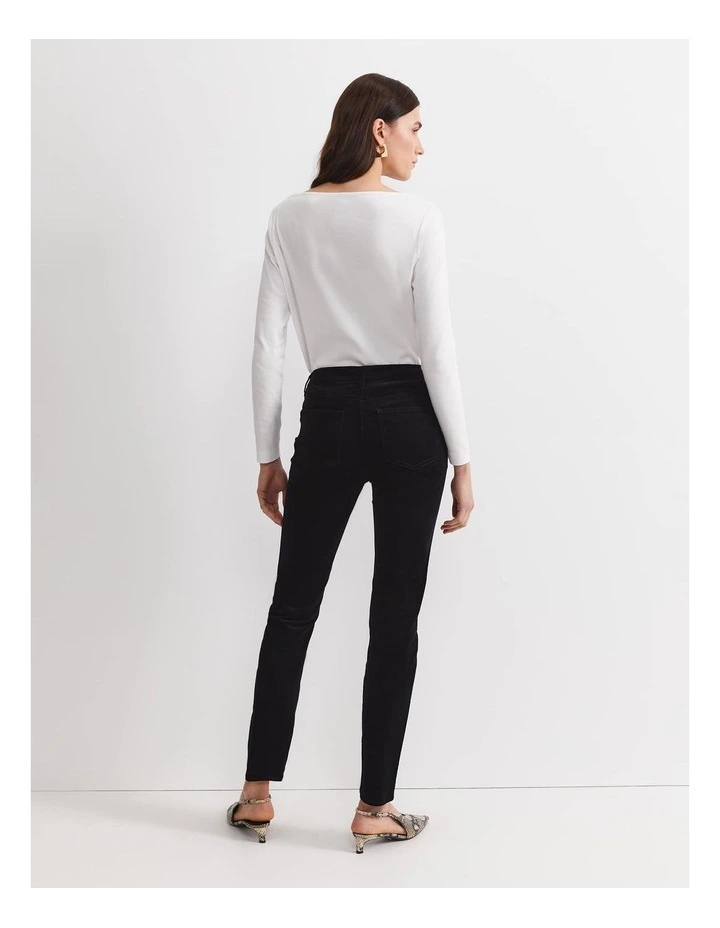 Cleo Velvet Pant in Black image 2