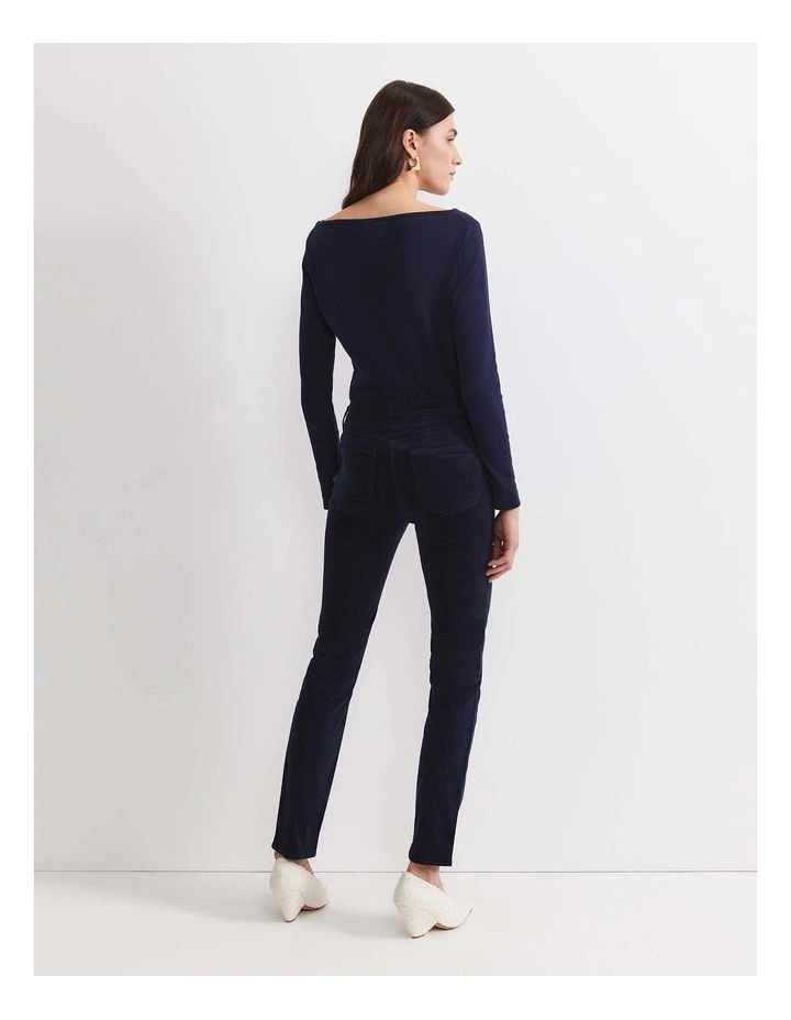 Cleo Velvet Pant in Black image 2