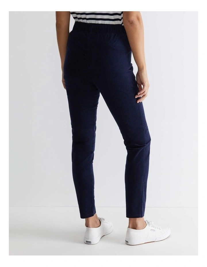 Felicity Velvet Pull On Pant in Black image 2
