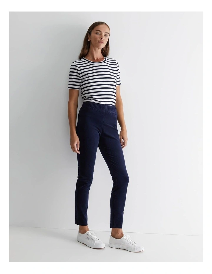 Felicity Velvet Pull On Pant in Black image 3