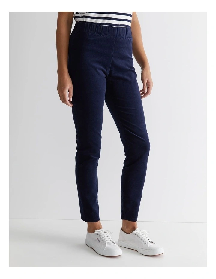 Felicity Velvet Pull On Pant in Black image 4