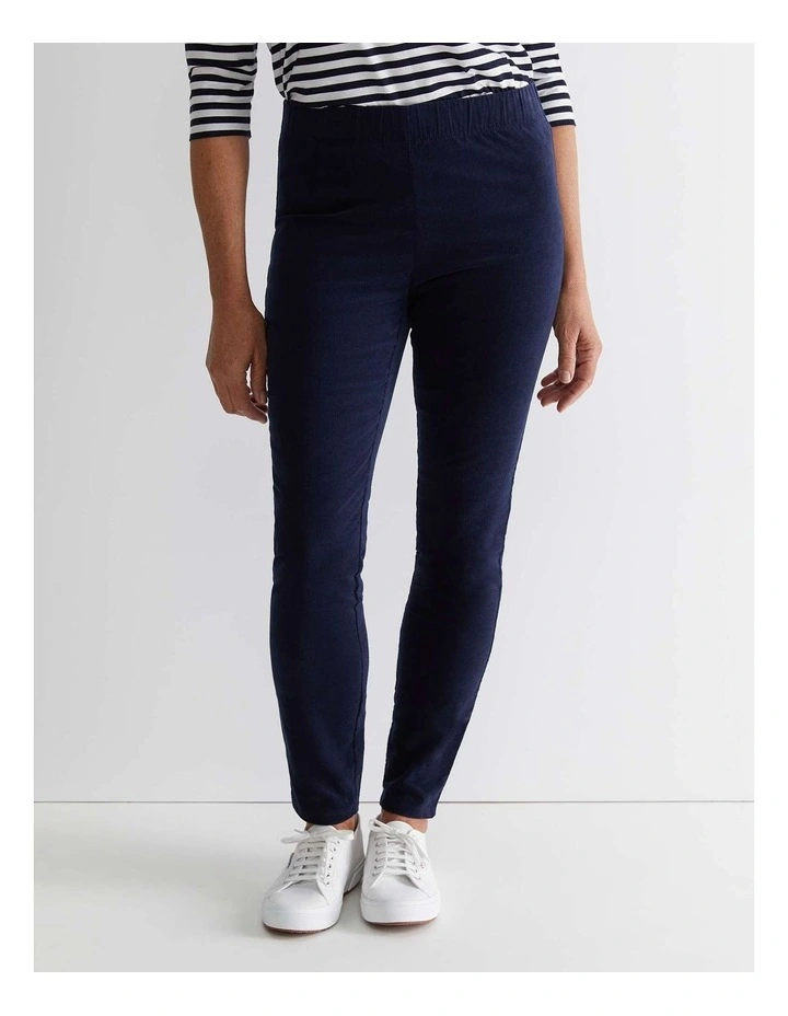 Felicity Velvet Pull On Pant in Black image 7