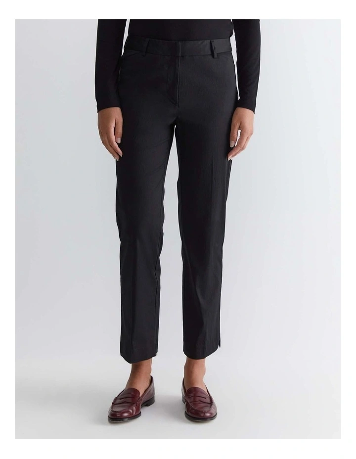 Evie Straight Capri Pant in Black image 1